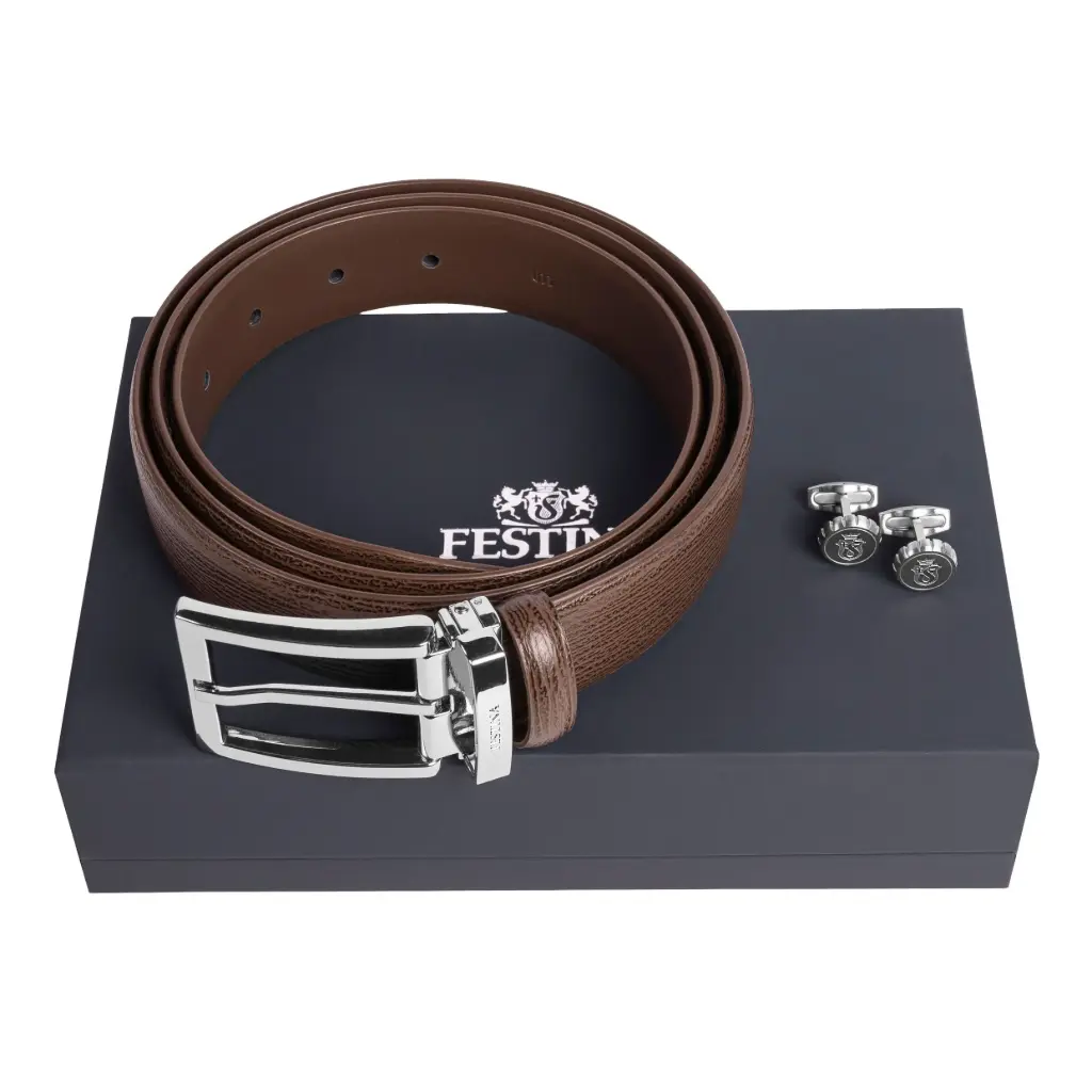 Parure Festina (boutons de manchette & ceinture)