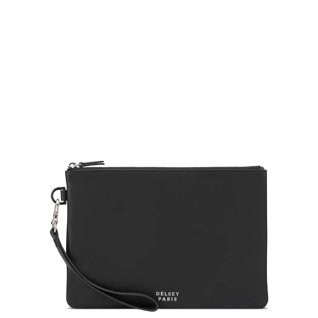 Pochette en cuir lisse